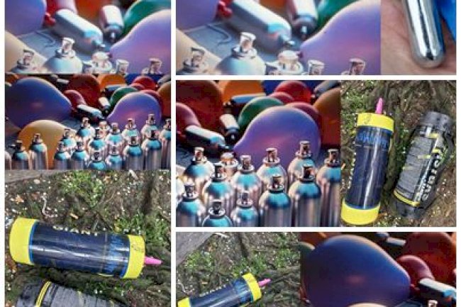 Brüksel'de gülme gazı patlaması 20 ton şişe toplandı