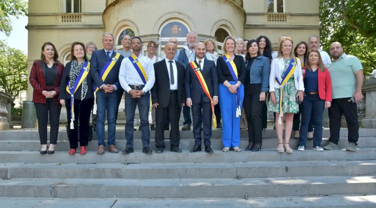 Ixelles Filistinli kardeş şehri Zababdeh’i ağırladı, İsrailli kardeş şehri Megiddo ile işbirliğini askıya aldı