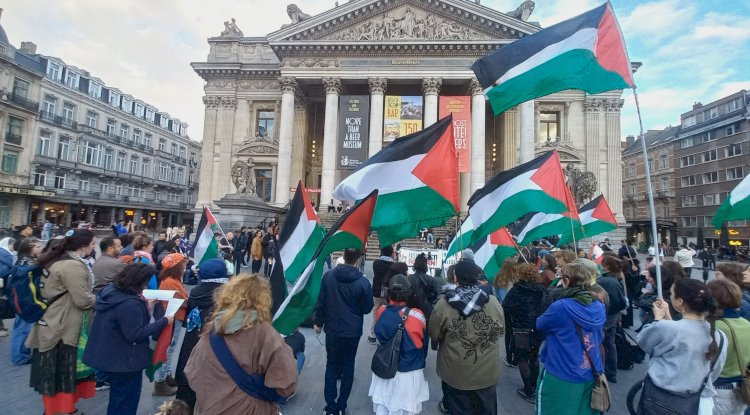 Brüksel'de Gazze İçin Toplandılar 