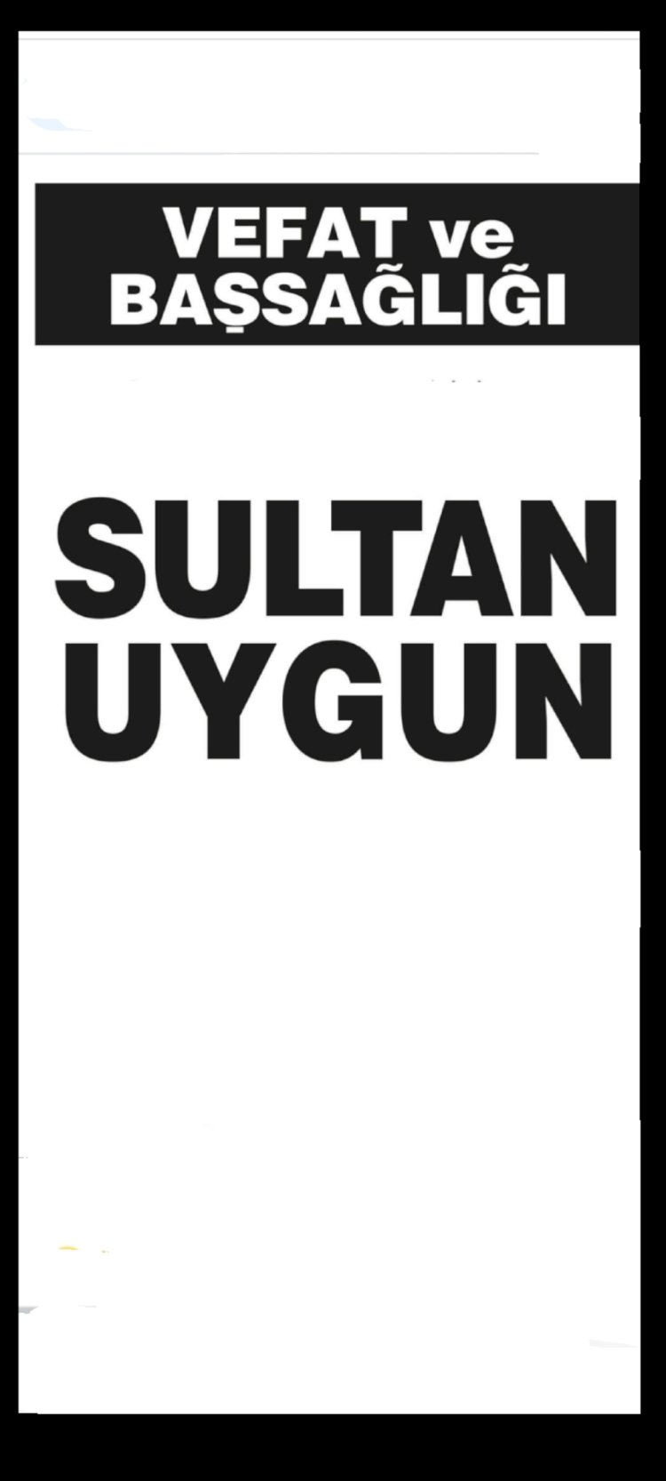 VEFAT  ve BAŞSAĞLIĞI 