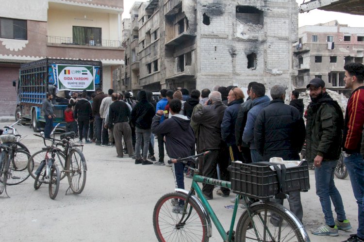 İHH Belçika’dan Yermuk kampına kış yardımı 1.500 kişiye gıda kolisi