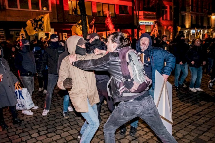 Leuven’de sağ ve sol gruplar karşı karşıya geldi: 20 kişi gözaltına alındı